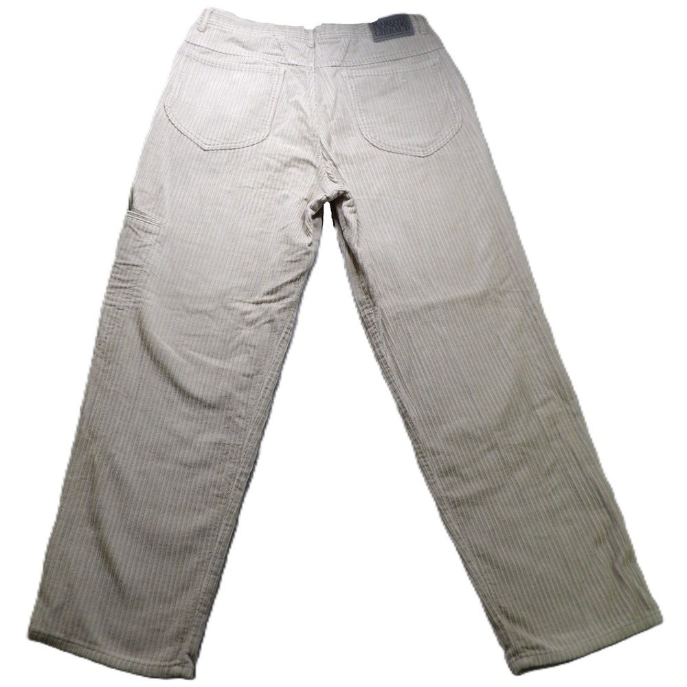 VTG 80s Marithe Francois Girbaud Men 34 Beige Corduroy Wide Leg Pants Stone Wash